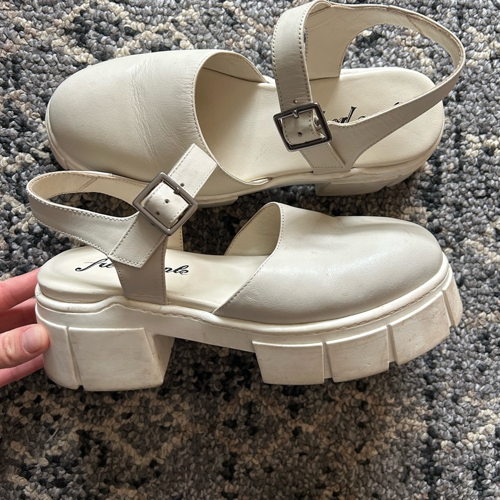 Thick sole free people clogs